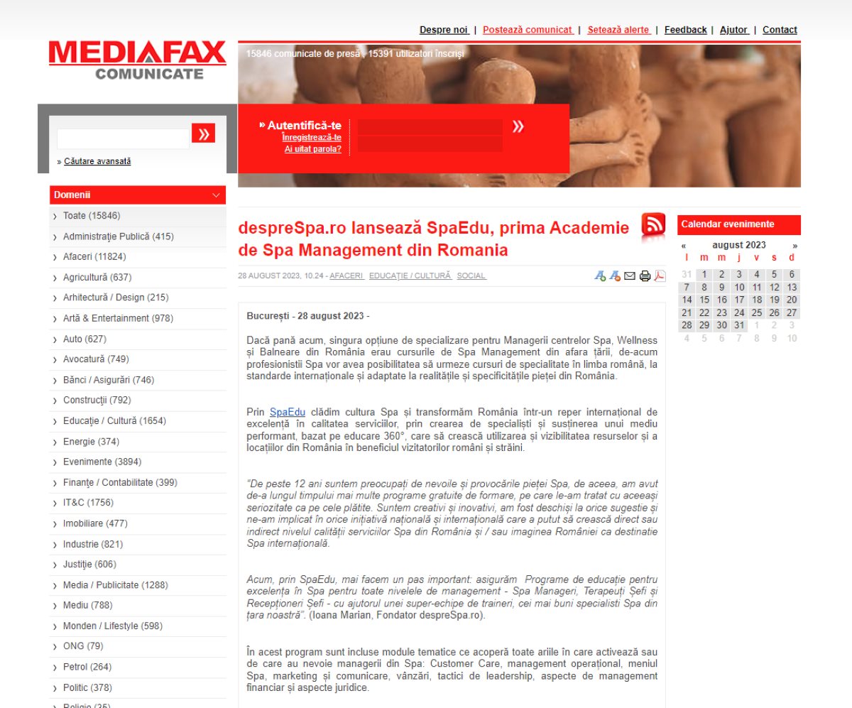 MediaFax Comunicate