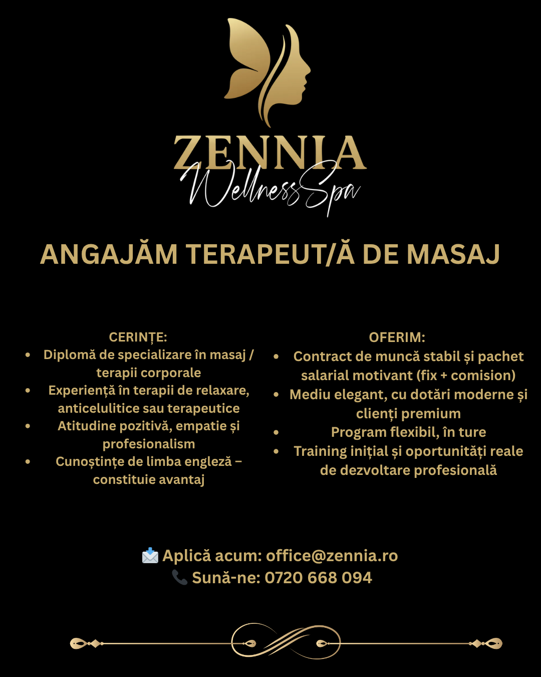 ANGAJĂM TERAPEUT/Ă DE MASAJ